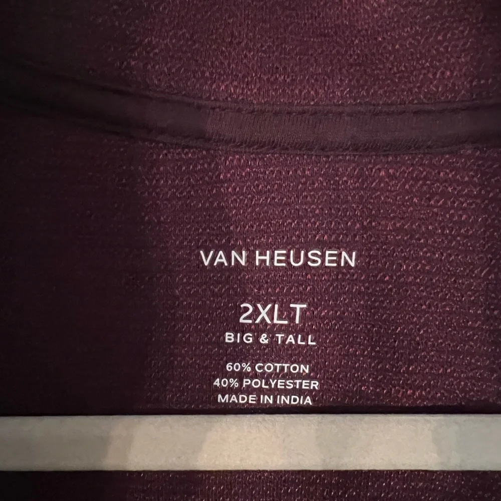 Van Heusen pull over sweater in burgundy 2X large, big and tall men’s - Picture 4 of 5